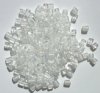10 grams of 4x4mm Colorlined Opaque White Miyuki Cubes